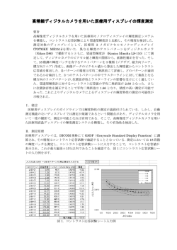 高精細ディジタルカメラを用いた医療用ディスプレイの輝度測定