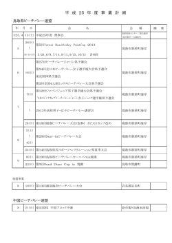 平 成 25 年 度 事 業 計 画