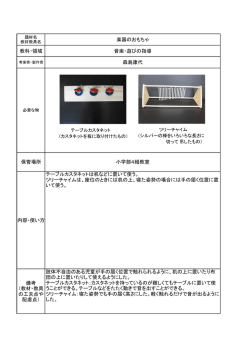 楽器のおもちゃ 教科・領域 音楽・遊びの指導 森島康代 保管場所 小学部
