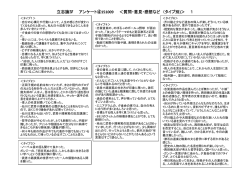 立志論Ⅳ アンケート④151009 ＜質問・意見・感想など （タイプ別 )＞ 1