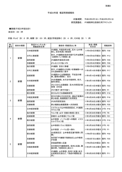 別紙6 対象期間： 研究課題名： 5 新聞 3 新聞 新聞 2 4 新聞 平成23年度