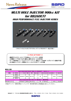 【14/02/25】[新製品] MULTI HOLE INJECTOR 900cc KIT for