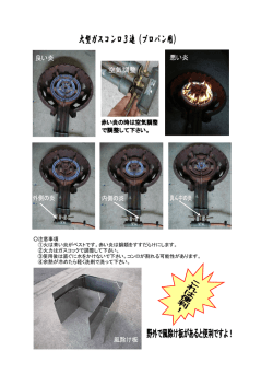 注意事項 ①火は青い炎がベストです。赤い炎は鍋類をすすだらけにします