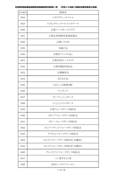 社会教育関係施設減額団体登録制度申請団体一覧(PDF