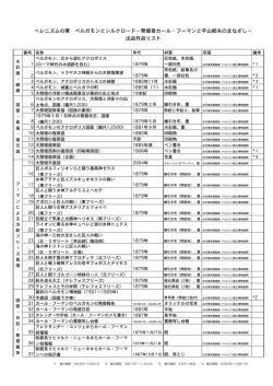 出品作品リスト - 岡山市立オリエント美術館