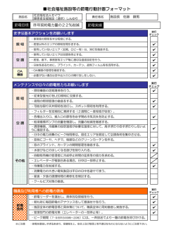 社会福祉施設等の節電行動計画フォーマット