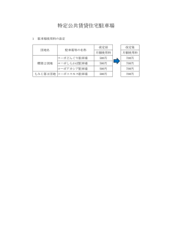 特定公共賃貸住宅駐車場