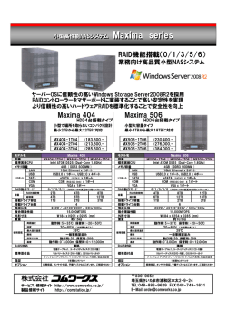 RAID機能搭載（0/1/3/5/6） Maxima 404 Maxima 506