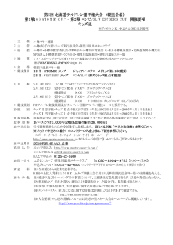 第6回 北海道チルドレン選手権大会 （朝里会場） キッズ組 第1戦 GS