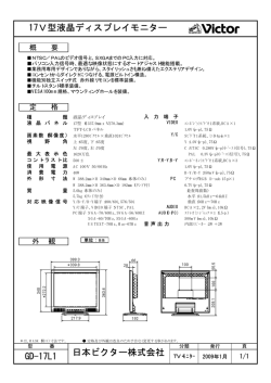 17V型液晶ディスプレイモニター GD