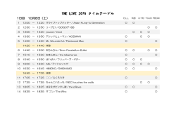 THE LIVE 2016 タイムテーブル