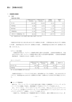 第2 【事業の状況】
