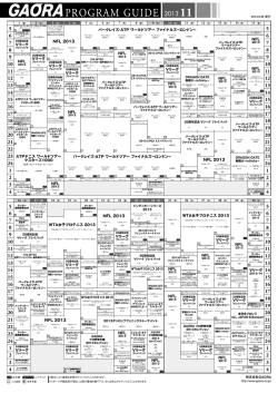 11月番組表 - GAORA