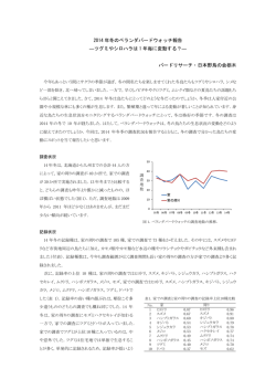 越冬期の調査結果 - バードリサーチ / Bird Research