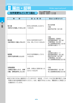 届出・証明 - 市川三郷町