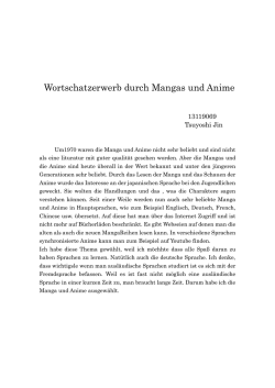 Wortschatzerwerb durch Mangas und Anime