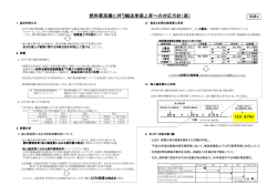 燃料費高騰に伴う輸送単価上昇への対応方針（案）