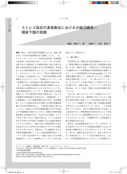 ストレス反応の身体表出における大脳辺縁系&minus; 視床下部の役割