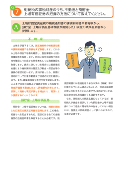 相続税の課税財産のうち、不動産と預貯金・ 上場有価証券の把握の方法