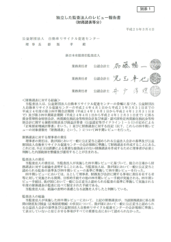 独立した監査法人のレビュー報告書
