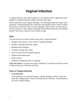 膣感染症 - Health Information Translations