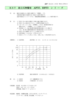 KST 組立式無響室 AF(V)，HF(V) シ リ ー ズ