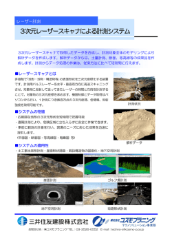 3次元レーザースキャナによる計測システム