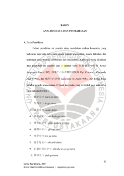 BAB IV ANALISIS DATA DAN PEMBAHASAN A. Data