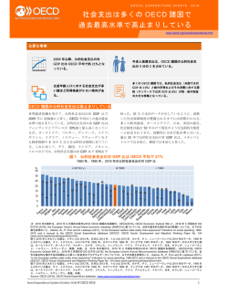 社会支出は多くの OECD 諸国で 過去最高水準で高止まりしている