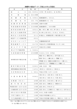 （配布資料）美幌町の福祉データー(H26)(201KBytes)