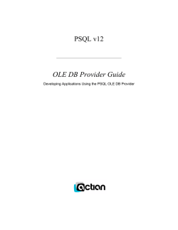 OLE DB Provider Guide