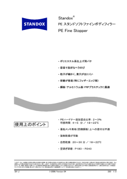 230 スタンドックス&reg; PEスタンドソフトファインボディフィラー