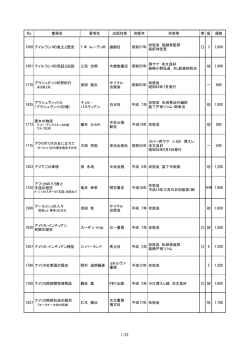 No 書籍名 著者名 出版社等 初版年 状態等 帯 版 価格 1500