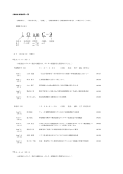 一般演題（オーラル）採択一覧