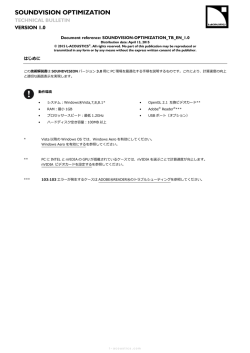 Sound Vision V3.0.0 PC環境の最適化について（1.0MB）