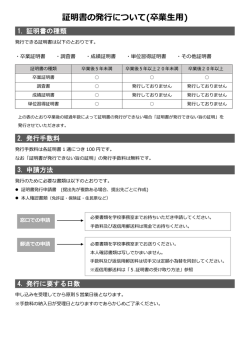 証明書の発行について