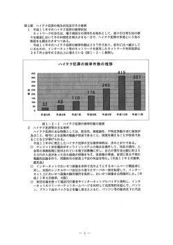 第2節 ハイ テク犯罪の発生状況及びその事例 〝 ー 平成ー ー年中の