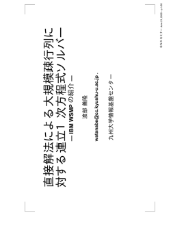 直接解法による大規模疎行列に 対する連立1次方程式ソルバー