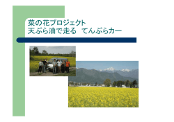 菜の花プロジェクト 天ぷら油で走る てんぷらカー