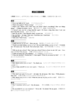 頻出会話表現一覧