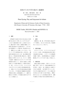 幼児のための草木染めと遊戯性