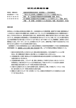 研究成果報告書
