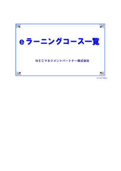 NECマネジメントパートナー株式会社 - NECマネジメントパートナー 研修