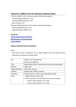 TOOLS for UR824 V2.0.0 for Windows Release Notes