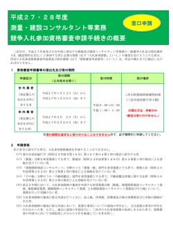 平成27・28年度 測量・建設コンサルタント等業務 競争入札参加資格