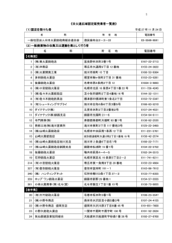 日火連広域認定販売業者一覧表 - 一般社団法人 日本火薬銃砲商組合