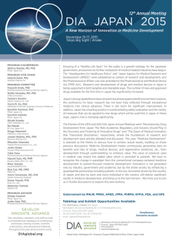 A New Horizon of Innovation in Medicine Development