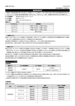 ADSLパワーライン重要事項説明 - TOKAIネットワーククラブ（TNC）