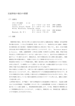 交通事故の場合の措置