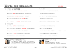 社会科「歴史」 第1章．人類の始まりと文明②